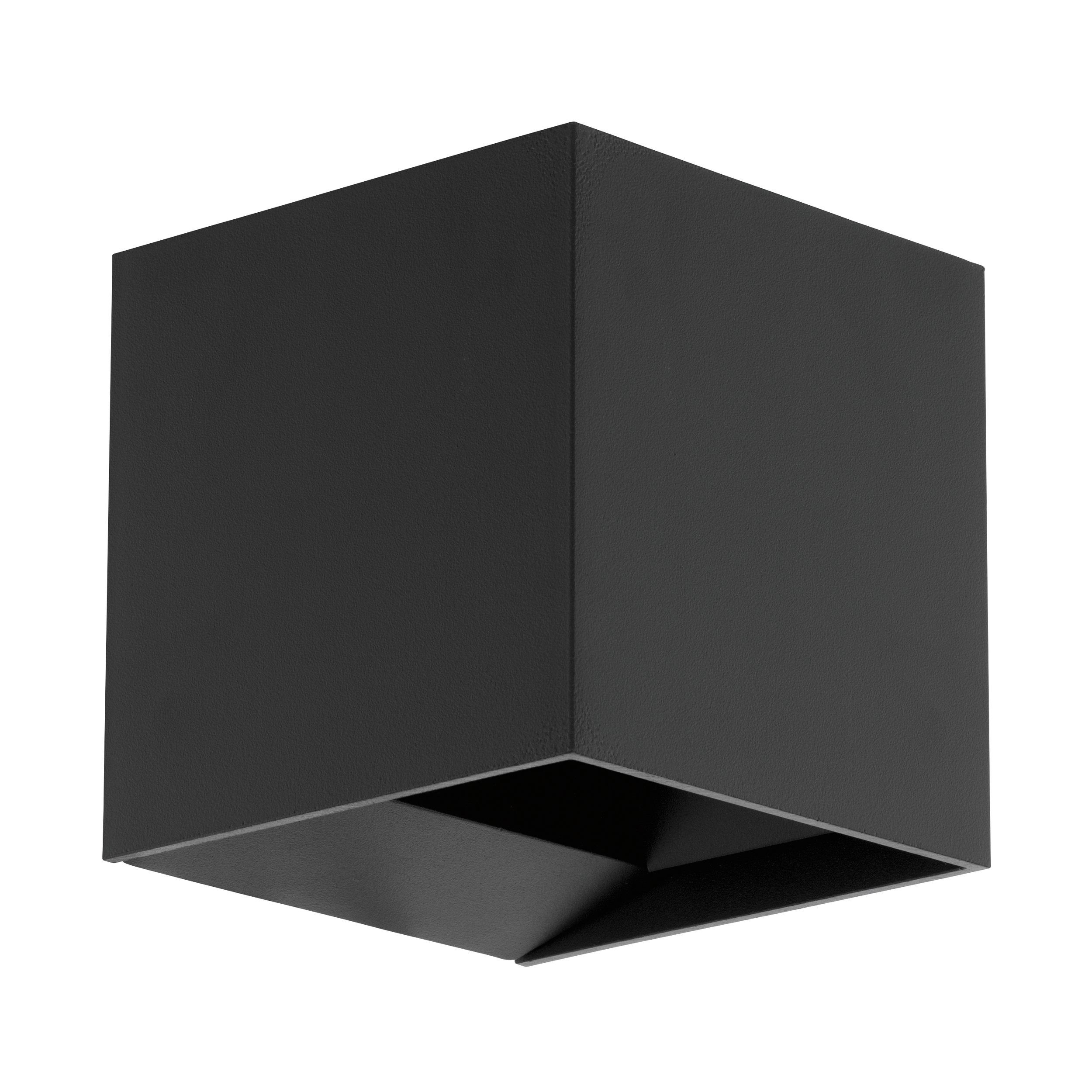 EGLO LED Wandleuchte Calpino, Leuchtmittel inklusive, Wand-/Deckenleuchte - L10,5 x H10,5 x AL11cm - anthrazit