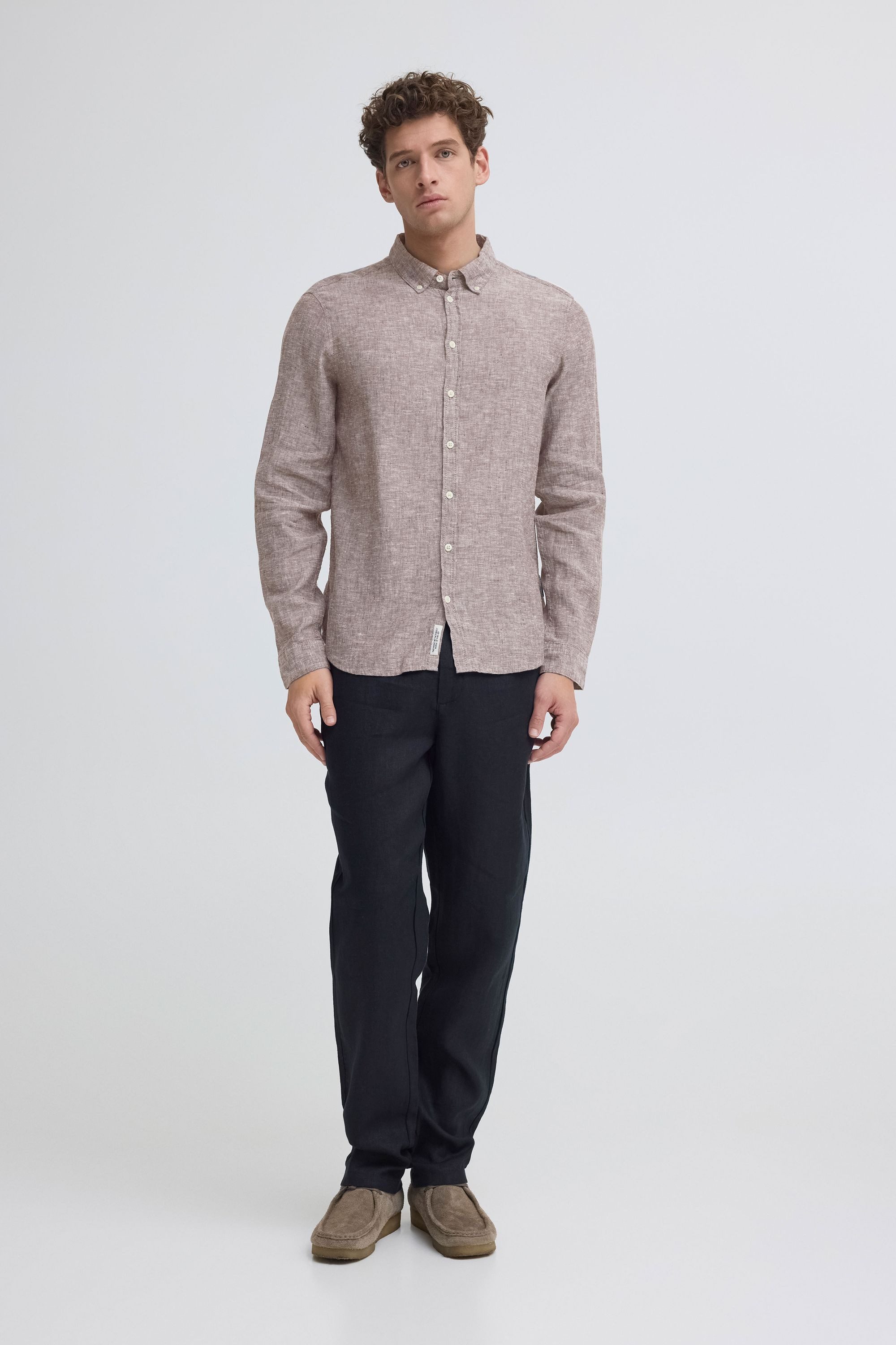 Casual Friday Langarmhemd CFAnton Langarm Shirt aus 100% Leine