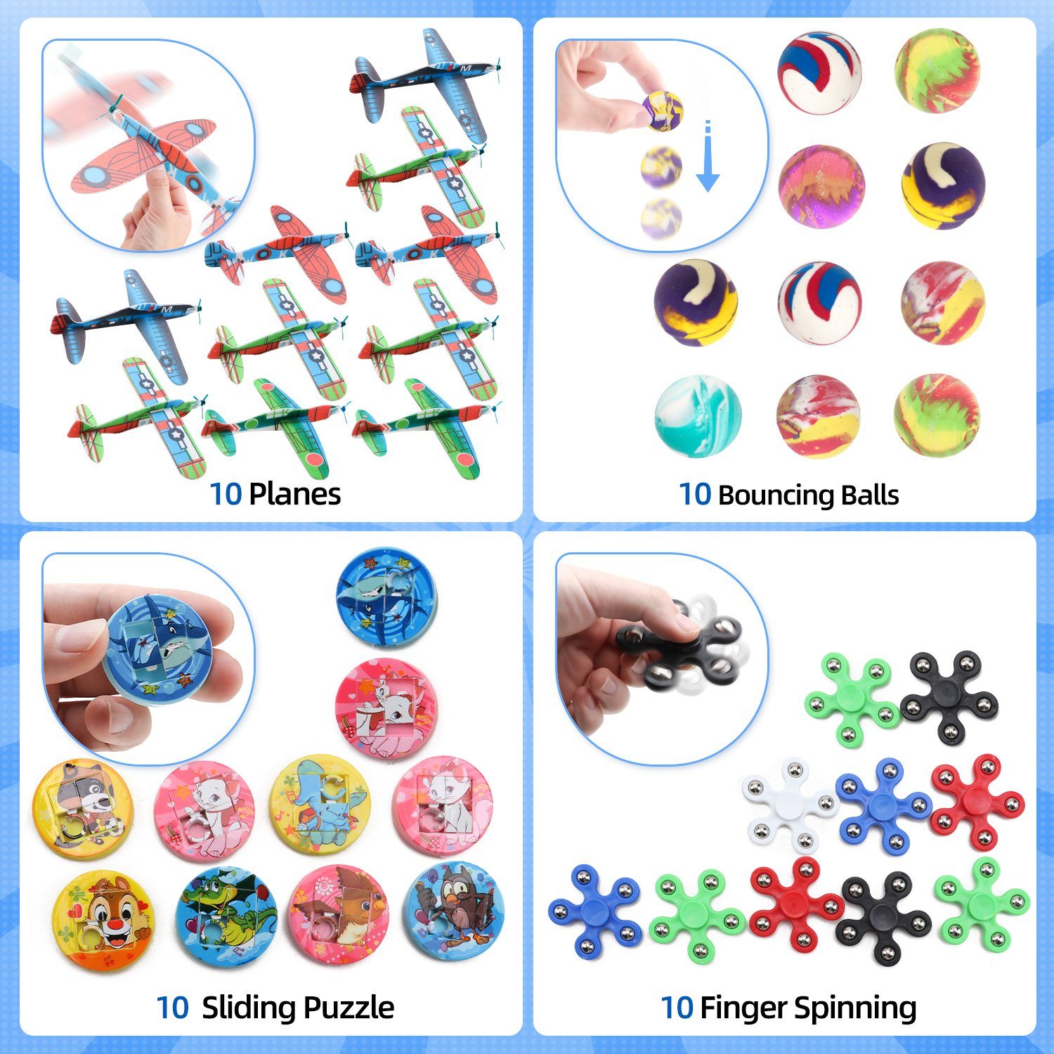 Coradoma Spielesammlung Mitgebsel Kindergeburtstag Gastgeschenke Set 140 Teile Mitbringsel, Kinderspiel