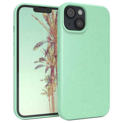 EAZY CASE Handyhülle Bio Case für Apple iPhone 14 6,1 Zoll, Slimcover aus Pflanzenfasern Schutzhülle kratzfest phone case Grün