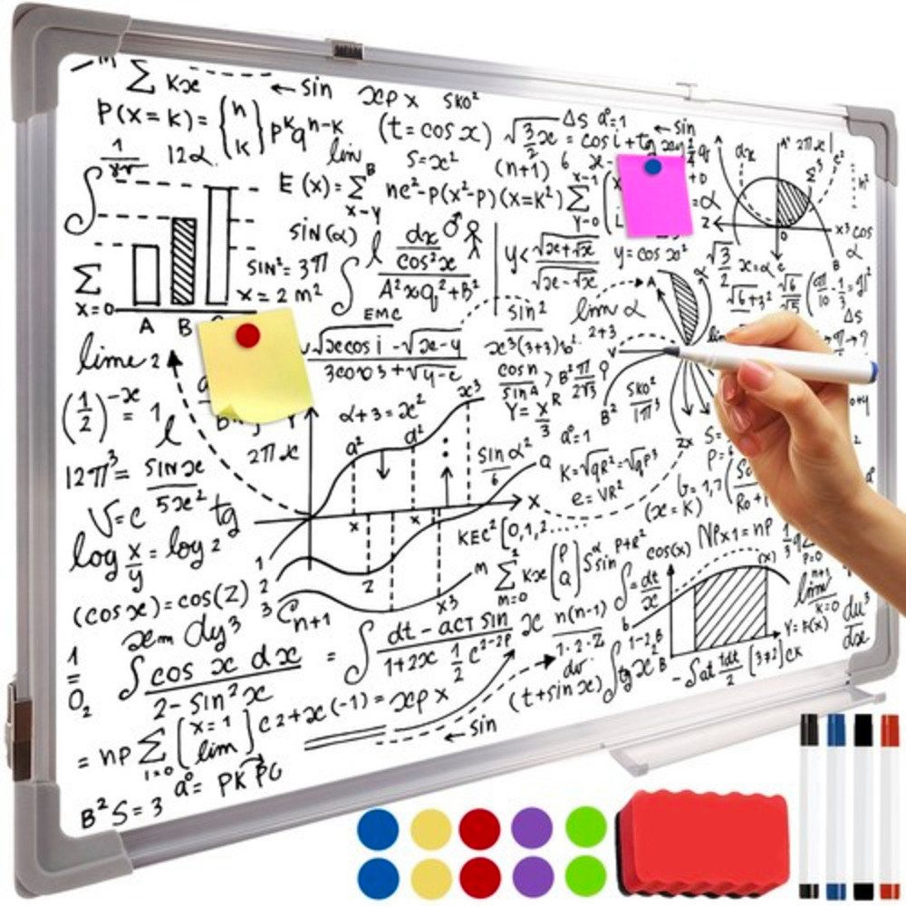 MAALEO Wandtafel Whiteboard Magnettafel, (Spar-Set, 1-tlg., Zeichentafel), Trocken abwischbar
