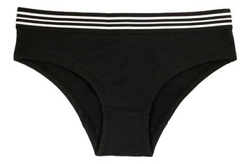 Fabio Farini Slip Damen Unterhosen - Frauen Panty-Slips aus Baumwolle (Packung, 4-St) im sportlichen Bikini-Style mit gestreiften Bund