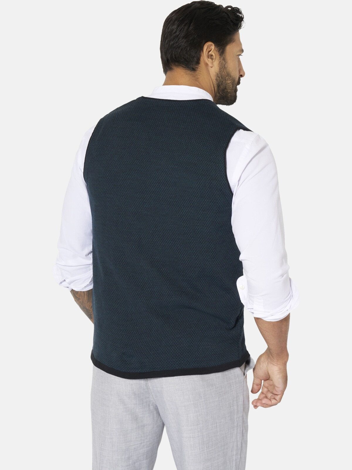 Jan Vanderstorm Strickweste TANE mit zwei aufgesetzten Patten