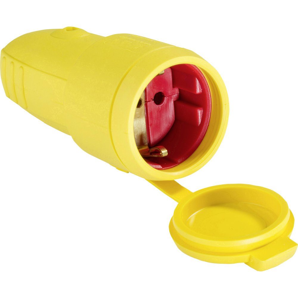 AS Schwabe 62413 Schutzkontaktkupplung Gummi 230 V Gelb IP44 Steckernetzteil