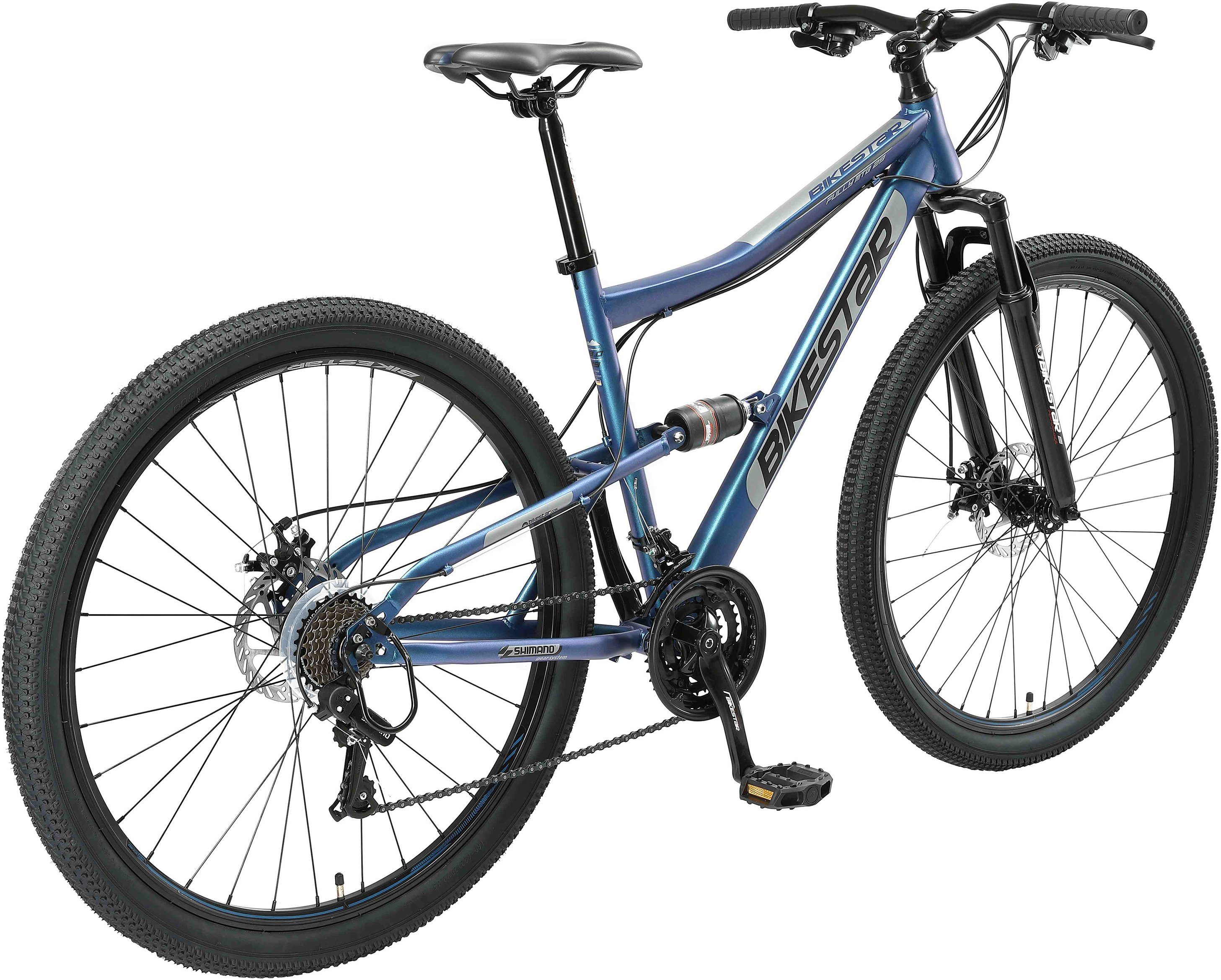 Bikestar Mountainbike, 21 Gang Shimano RD-TY300 Schaltwerk, Kettenschaltung, für Damen und Herren, Kettenschaltung