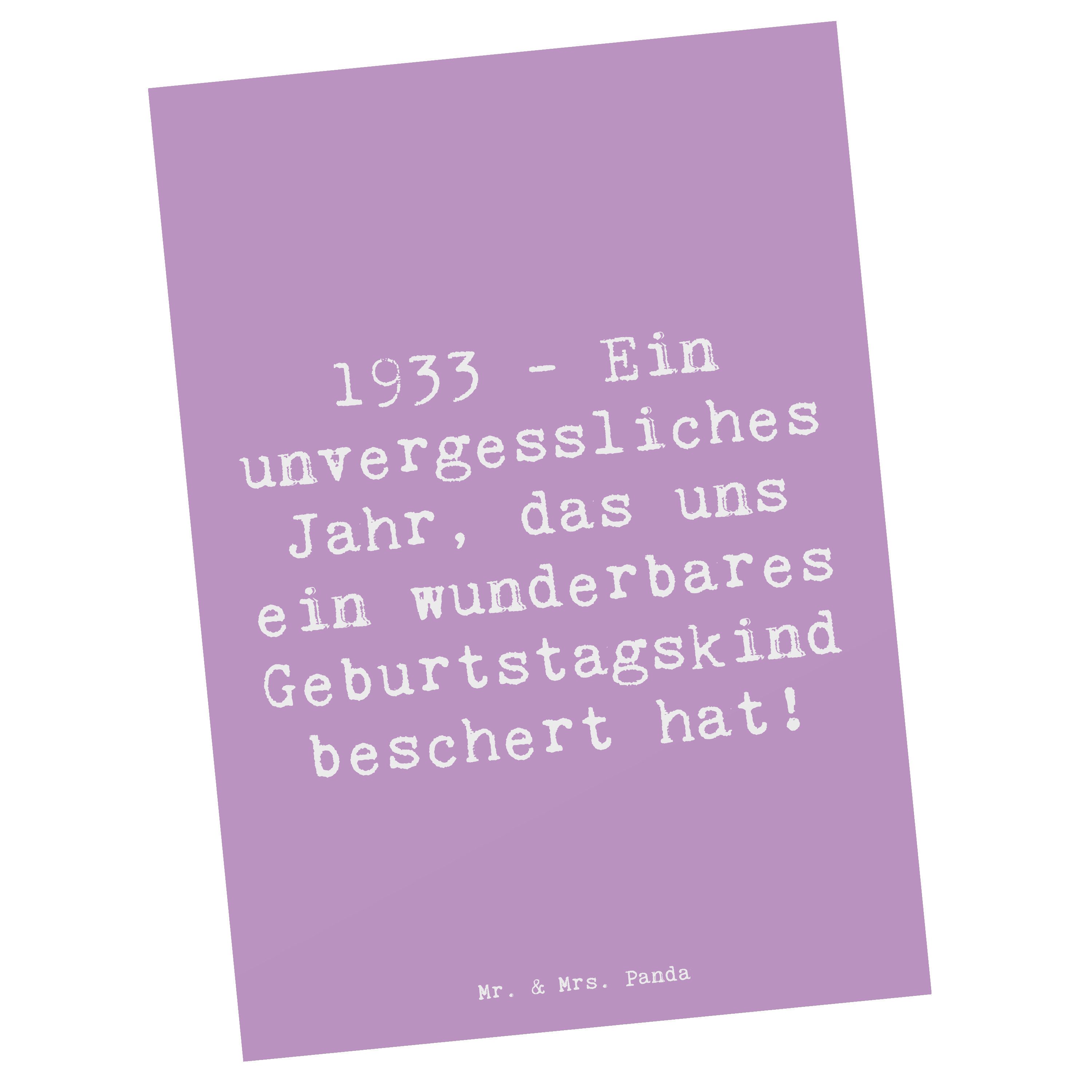 Postkarte Spruch 1933 Geburtstag - Lavendeltraum - Geschenk, Widerstandsfähigke