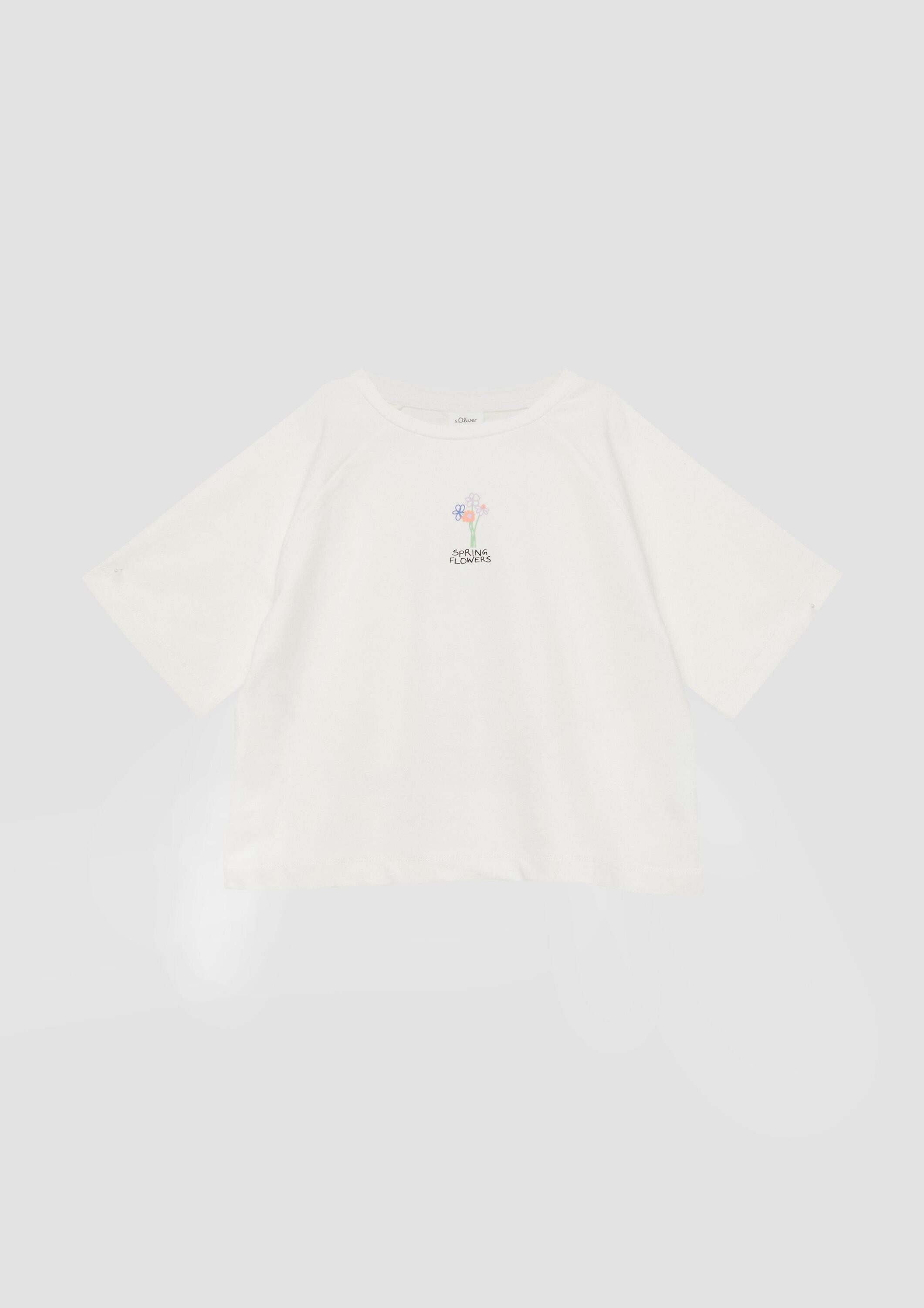 s.Oliver Kurzarmshirt T-Shirt Light Felpa Oversize T-Shirt mit Front- und Rückenprint