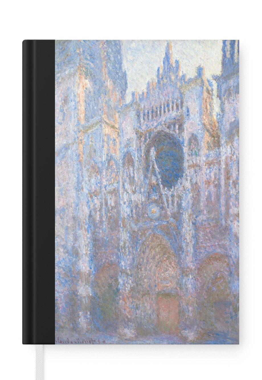 MuchoWow Notizbuch Kathedrale von Rouen - Kunstdrucke von Claude Monet, Notebook, Notizblock a5, Tagebuch, Journal Liniert