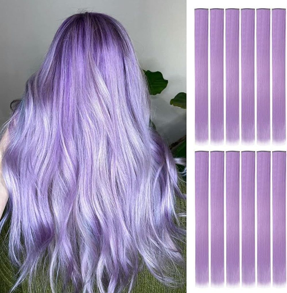XDeer Zopfband 20 PCS Regenbogen Farbige Haarverlängerungen Clip In für Mädchen