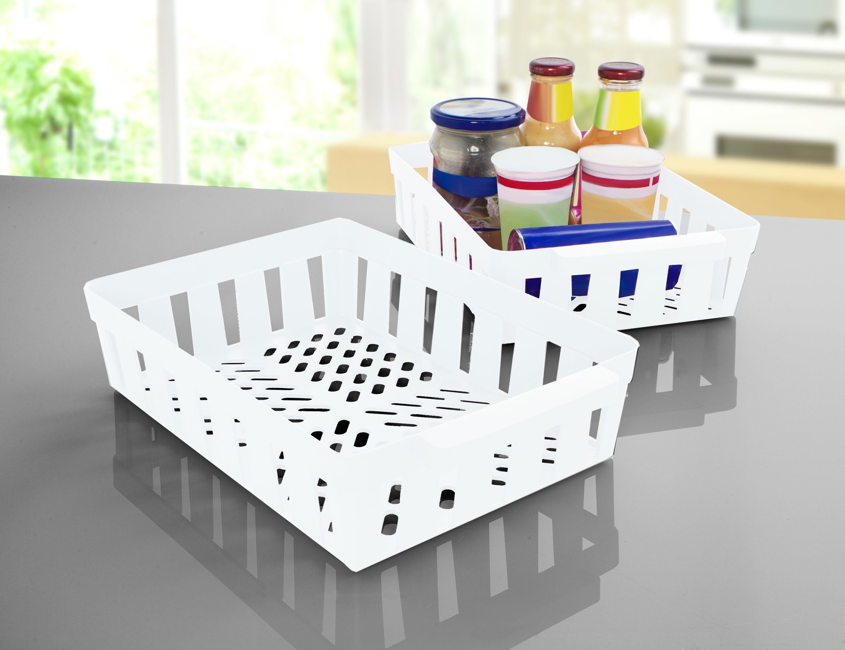 Ruco Aufbewahrungssystem, Kunststoff, (Set, 4-tlg), für den Kühlschrank, Kunststoff, Maße(HxBxT): 8x23x34cm