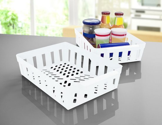 Ruco Aufbewahrungskorb (Set, 4 Stück), für den Kühlschrank, Kunststoff