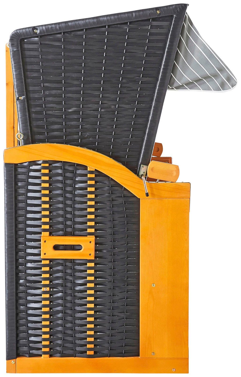 Flair Strandkorb cm, BxTxH: my 1-Sitzer, inkl. 81x72x160 Single, Halblieger, LED-Beleuchtung
