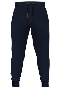 O'Poppy Jogginganzug Herren Lederpatch navy (2-tlg), mit Kapuze, Eingriffstaschen und Lederpatches