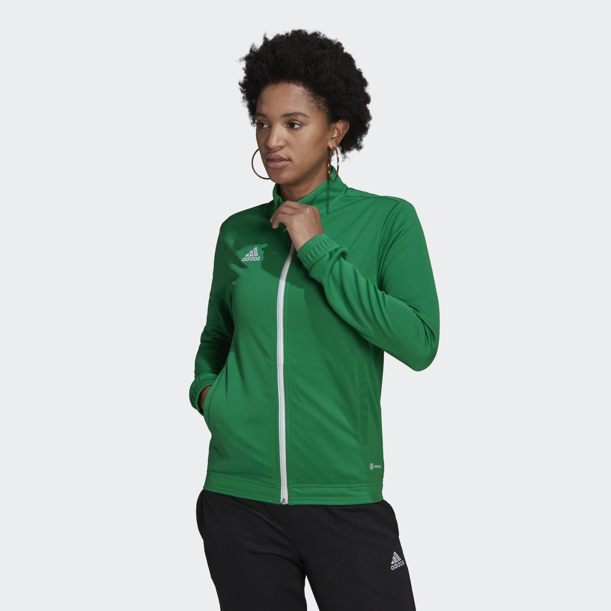 Funktionsjacke White adidas 22 / TRAININGSJACKE Green ENTRADA Performance Team