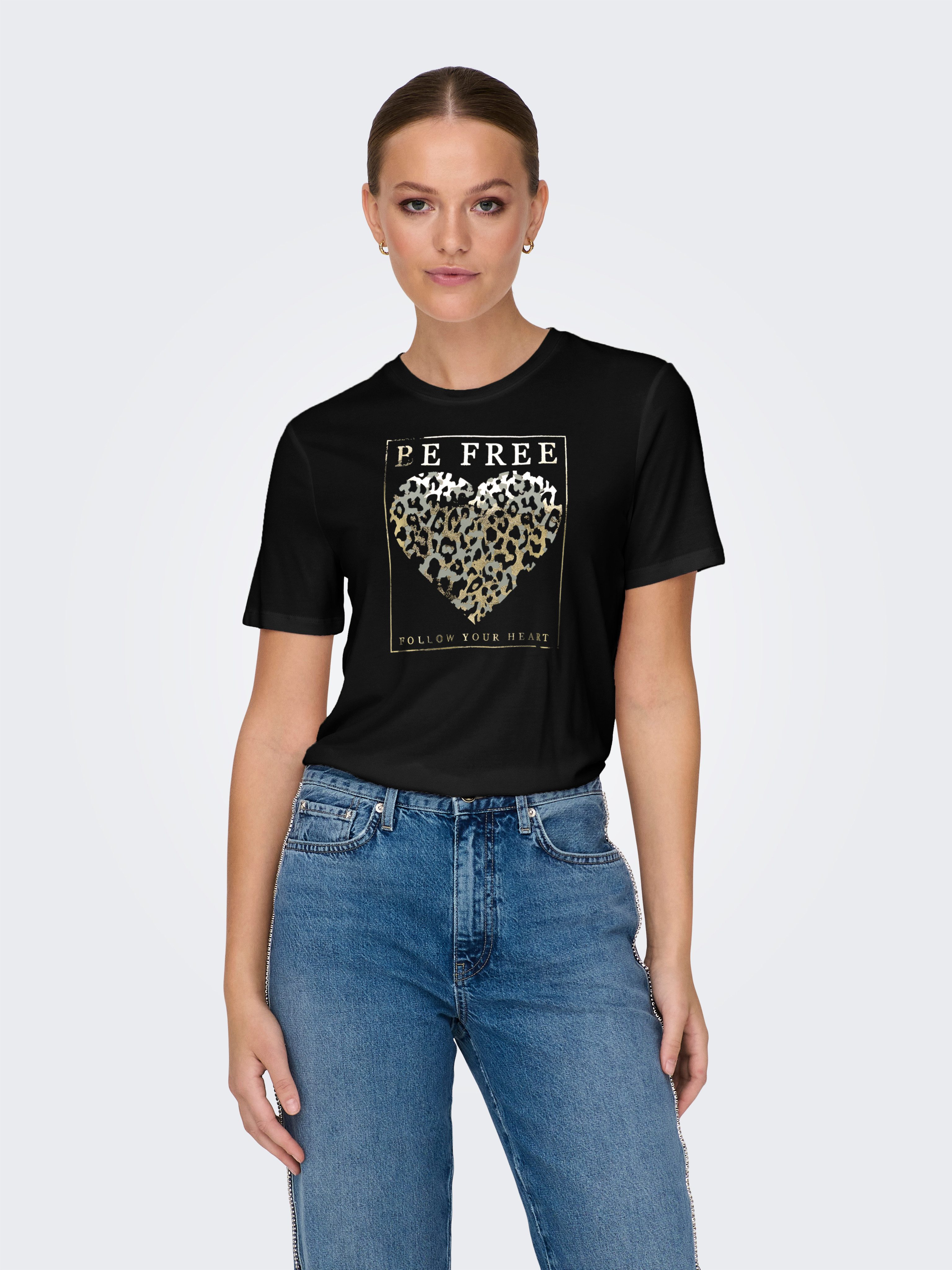 ONLY Kurzarmshirt ONLFREE LIFE MODAL S/S ATELIER TOP JRS Materialmix, Rundh günstig online kaufen