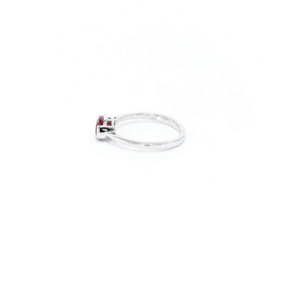 Cavill Solitärring Rubinring 0,99 ct oval aus 925 Sterling Silber platinbeschichtet (1-tlg)