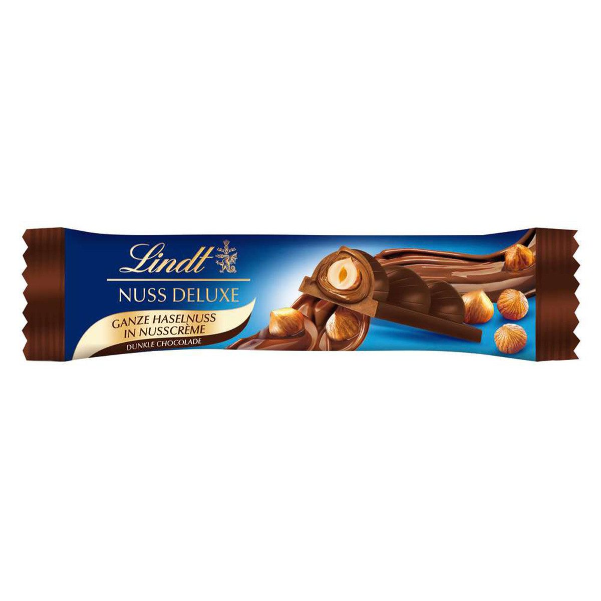 LINDT Schokolade, Lindt Nuss Deluxe Ganze Haselnuss Dunkel Riegel 35g