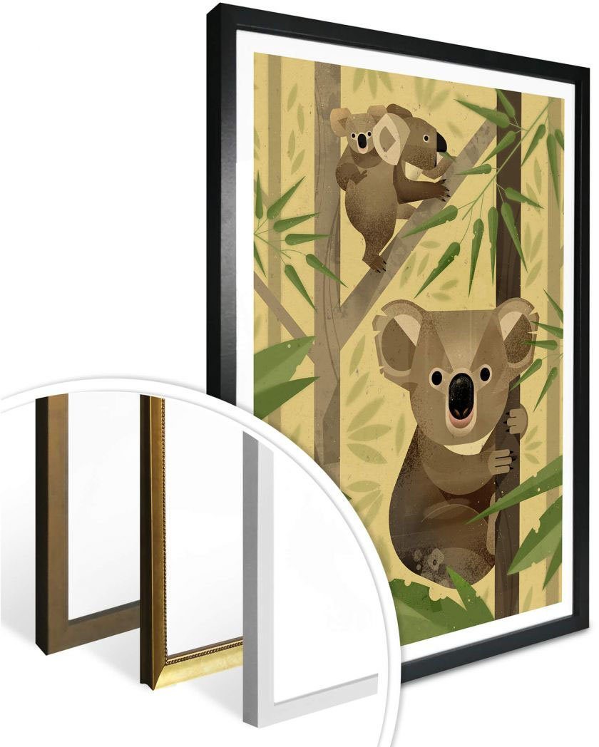 Wall-Art Poster Koala, Tiere Poster, Bild, Wandposter St), Wandbild, (1