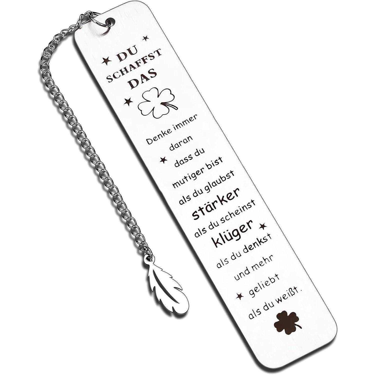 LuxusKollektion Lesezeichen Lesezeichen personalisiert Geschenk Prüfung Du Schaffst Das