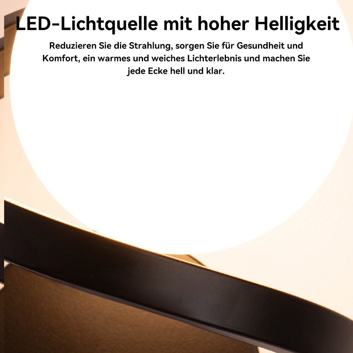 DOPWii LED Wandleuchte Leuchtmittel Flure, Schwarz Treppen, Für Moderne Wandlampen, Glaswandlampen ohne Schlafzimmer
