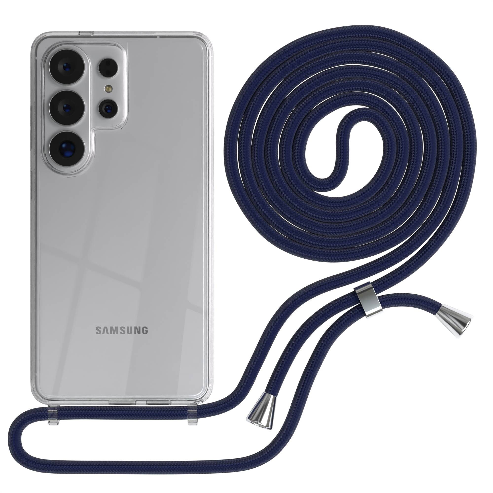 EAZY CASE Handykette Hülle mit Band für Samsung Galaxy S26 Ultra 6,9 Zoll, Kette zum Umhängen Backcover Etui Schutzhülle Hülle mit Band Case Blau