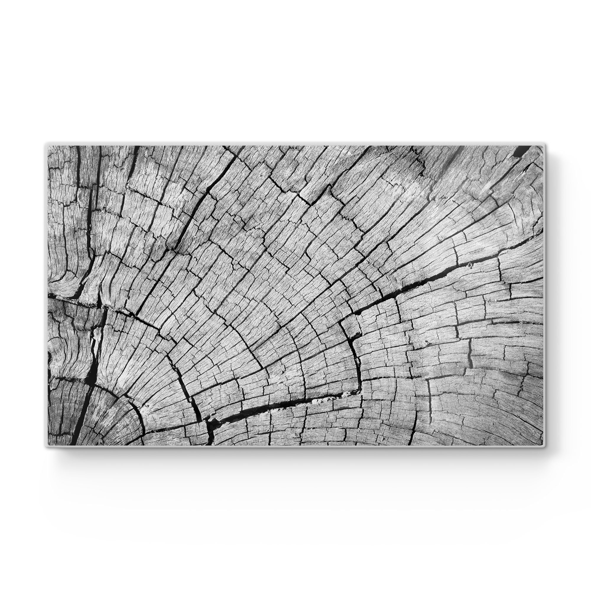 DEQORI Schneidebrett 'Gealterte Holzstruktur', Glas, Platte Frühstücksbrett Schneideplatte