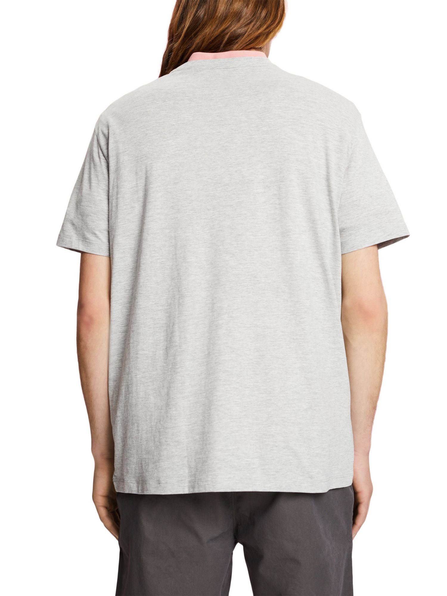 Esprit T-Shirt T-Shirt mit Print Baumwollmix (1-tlg) aus