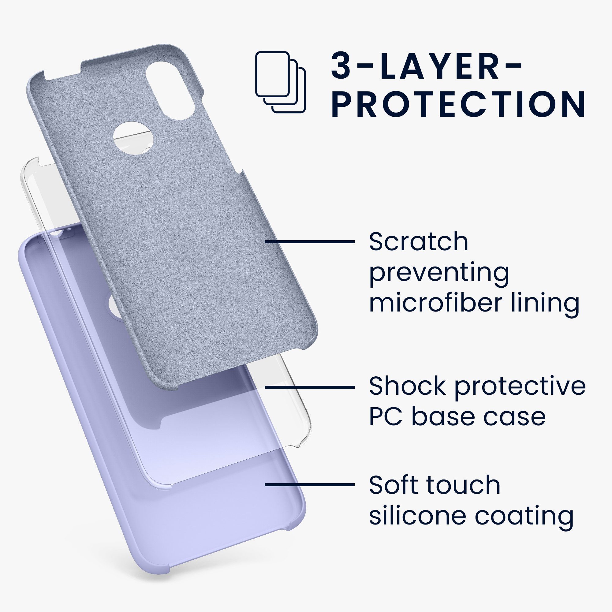 kwmobile Handyhülle Handyhülle für Xiaomi Redmi Note 7 / Note 7 Pro Hülle, Weiches Handy Silikon Case - Schutzhülle Cover
