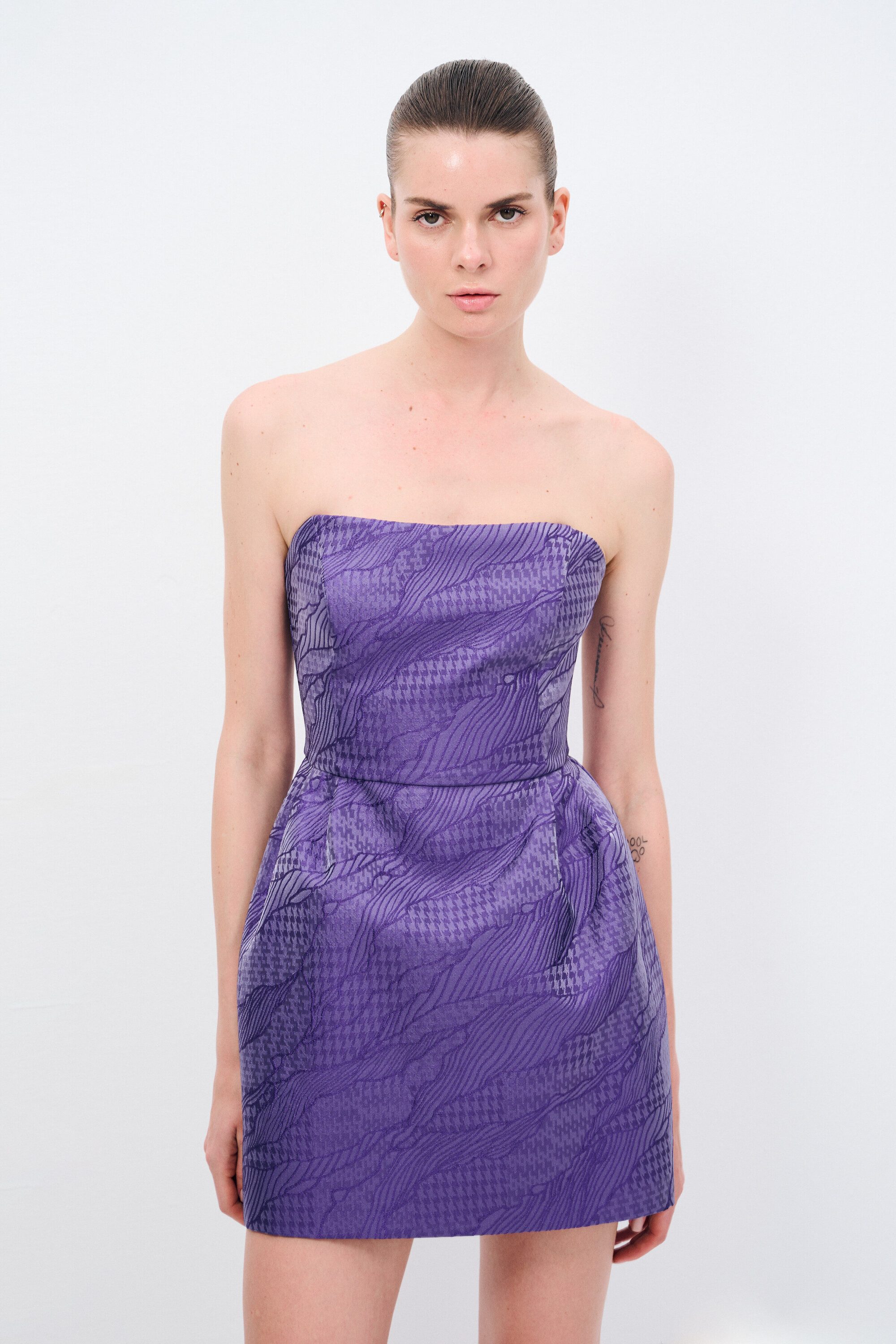 adL Partykleid Trägerloses Minikleid