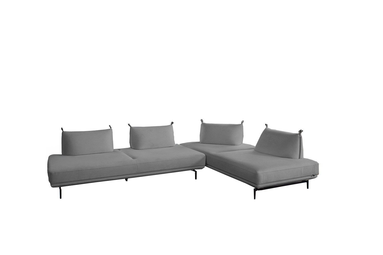 KAWOLA Ecksofa CANE, Schlafsofa Stoff, mit oder ohne Armlehnkissen, verschiedene Farben