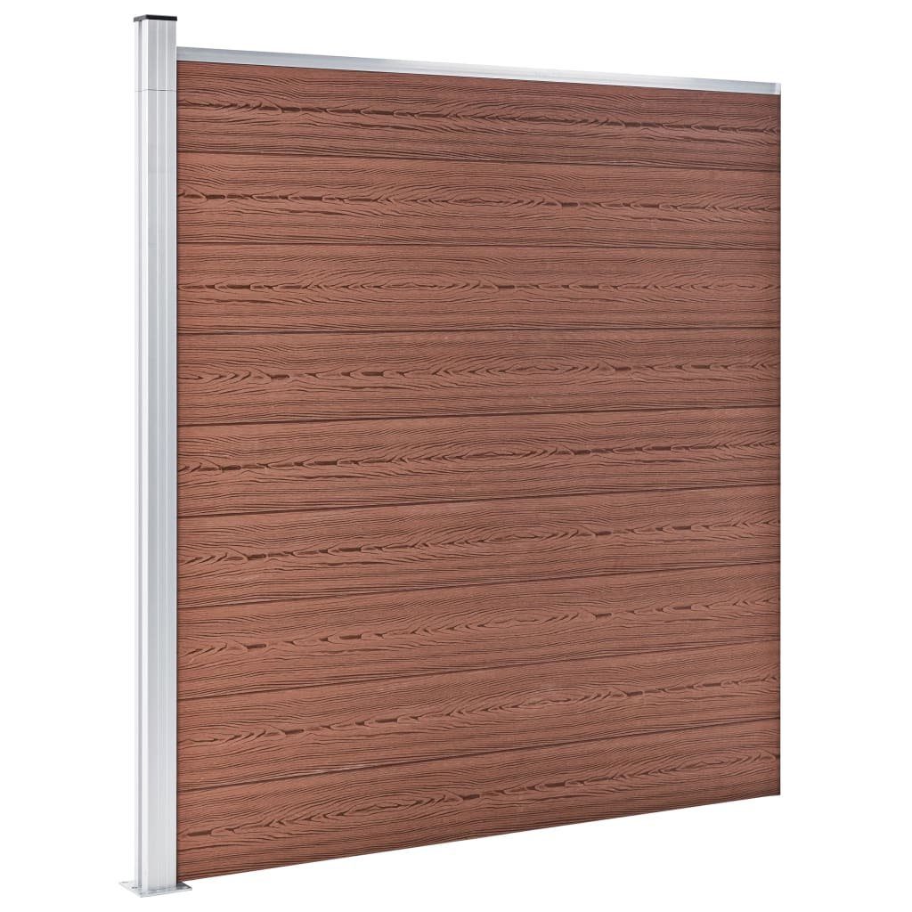 vidaXL Gartenzaun Gartenzaun WPC 175x186 cm Braun, (1-St)