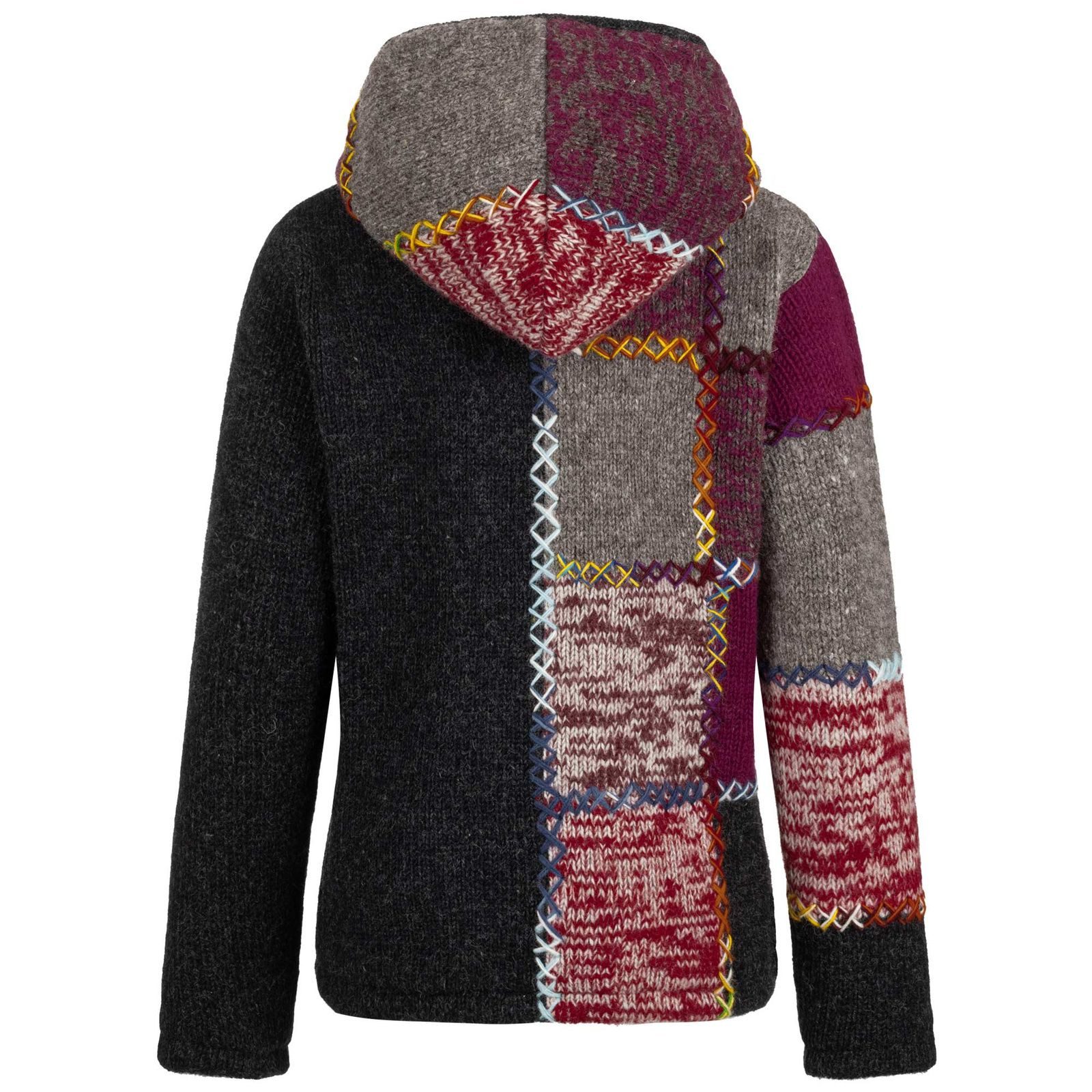 KUNST UND MAGIE Strickjacke Unisex Strickjacke Schurwolle Nordisch Winterjacke Wolljacke Cardigan