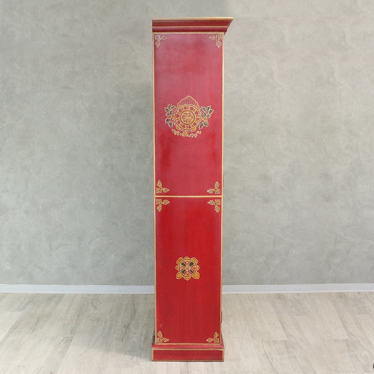 cm Rot Oriental Galerie Mehrzweckschrank Tibet 180 Handarbeit Gawa Wandschrank