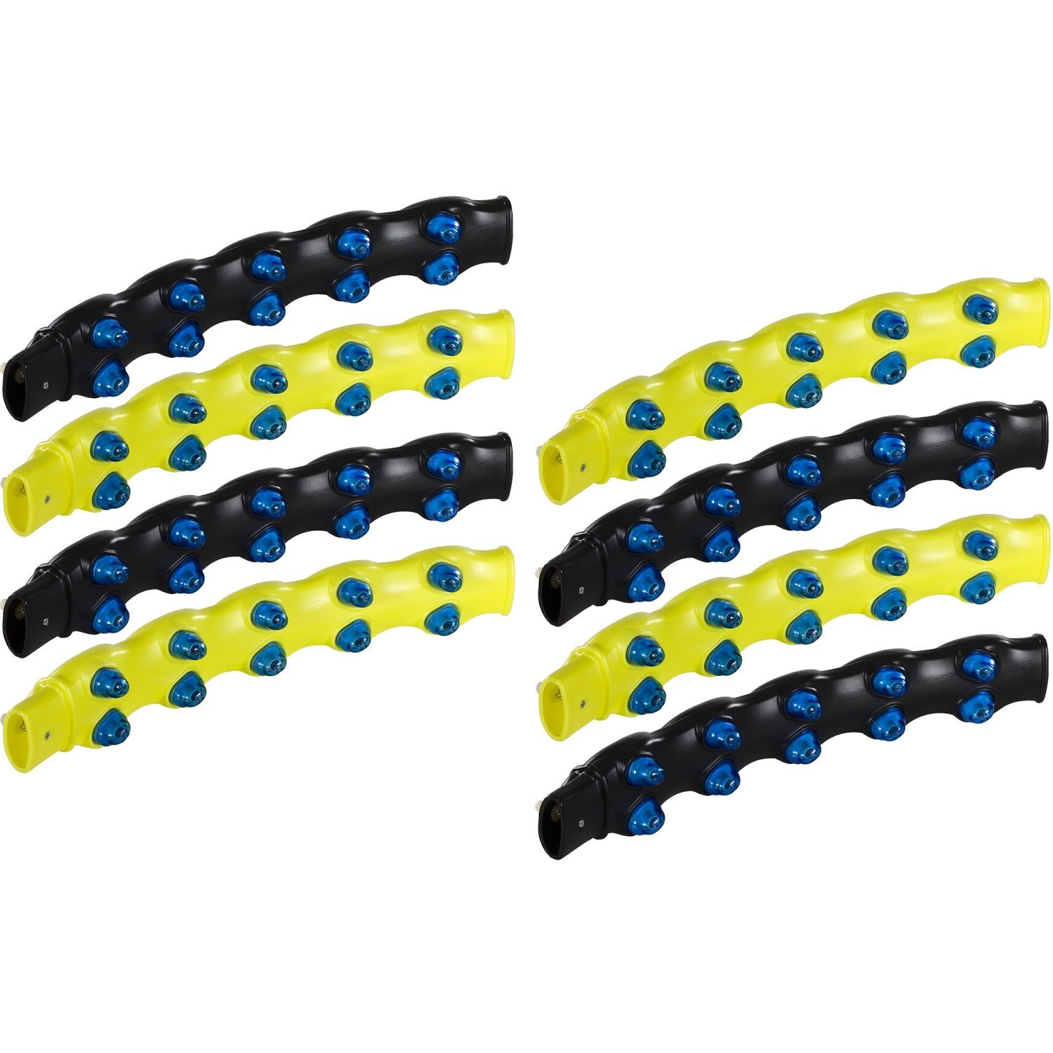 MOVIT Hula-Hoop-Reifen Massagenoppen, mit Hip, Varianten: mit 3 Hula kg Movit® Magnete, 0,9/1,3/1,7 Hoop Schwarz/Gelb Reifen