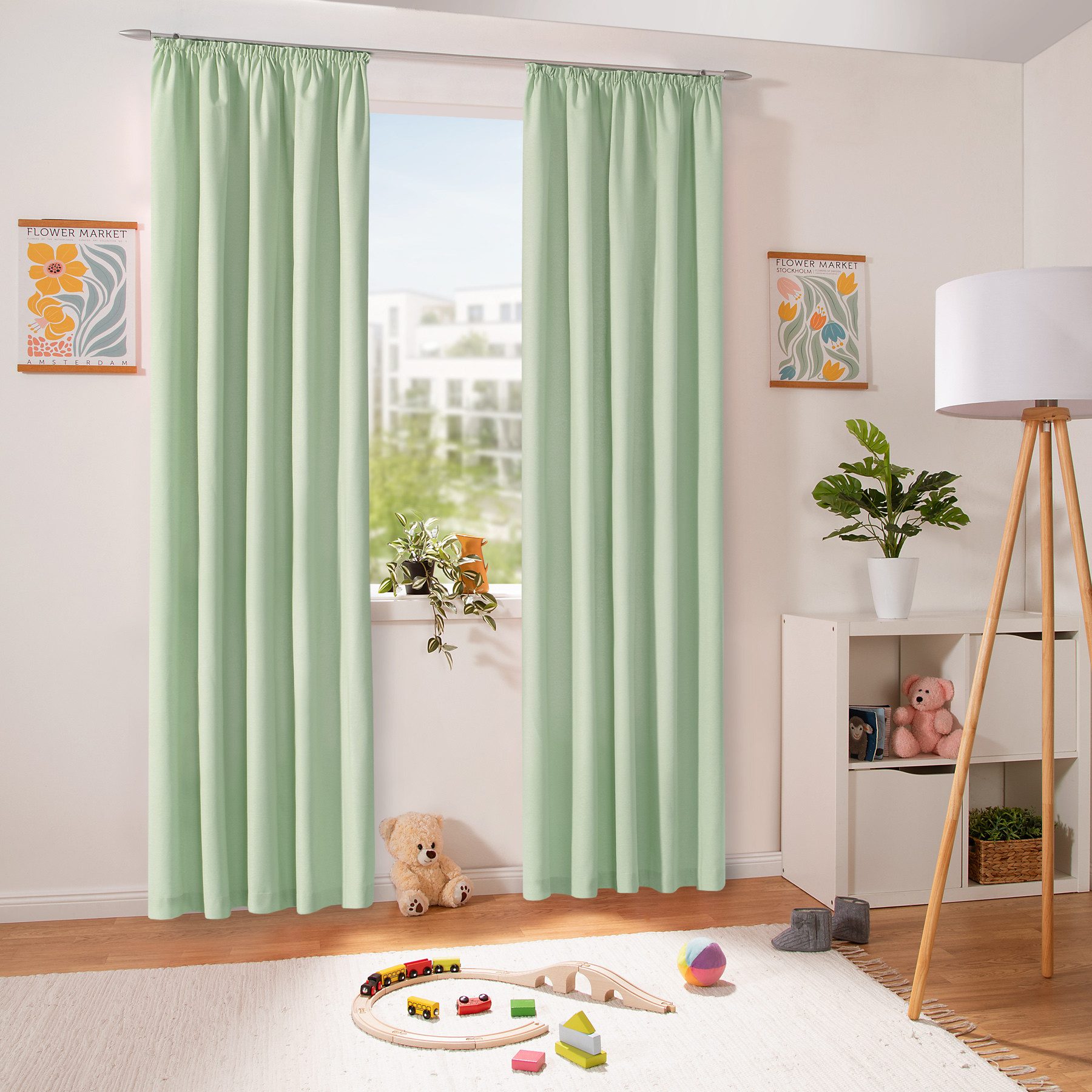 heimtexland Vorhang Dekoschal Baumwolle Fensterdeko Gardine blickdicht (1 St), Kräuselband, blickdicht, Polycotton, Natur I Kräuselband oder Schlaufen I verschi – Bild 4 von 5