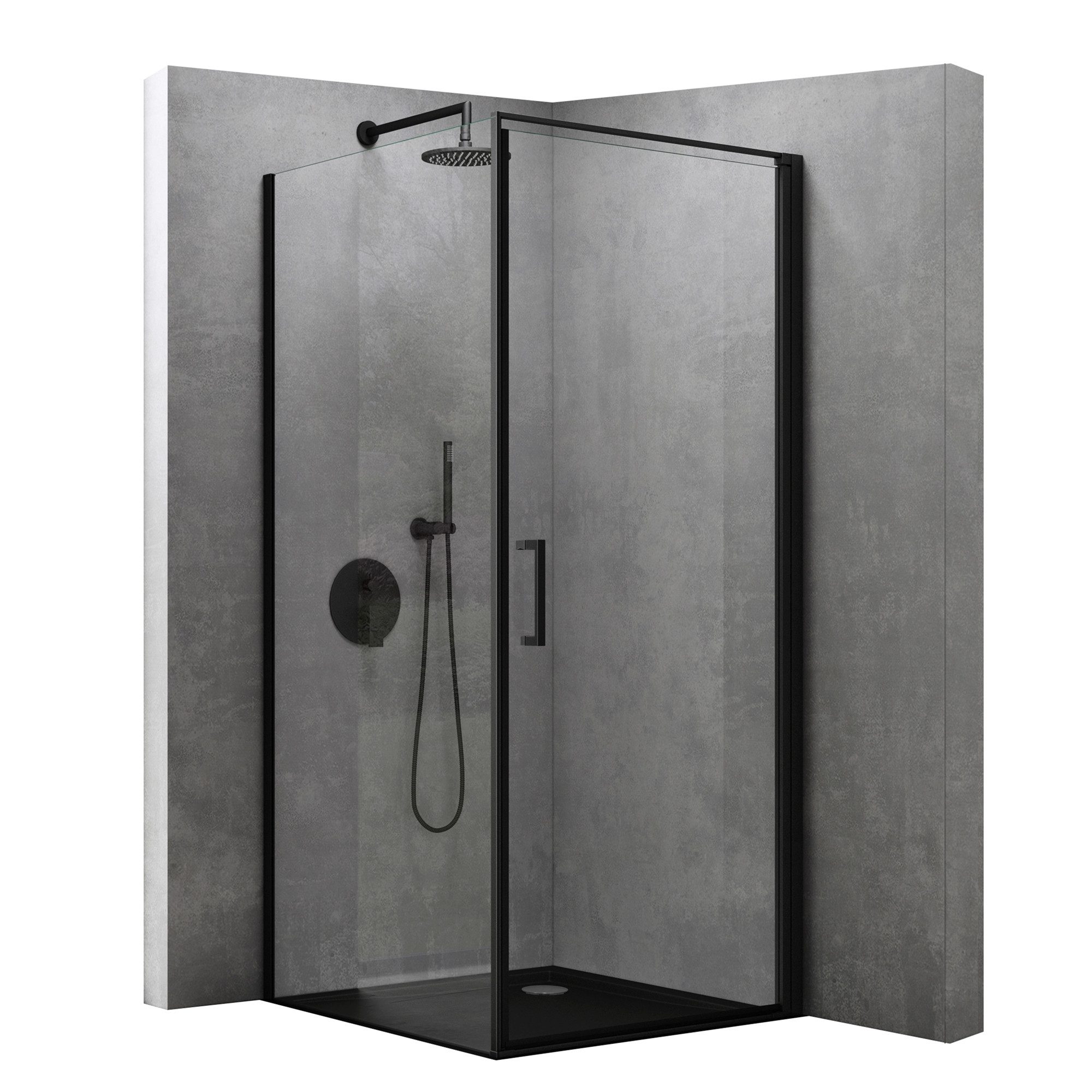 doporro Eckdusche Duschkabine ESG-Sicherheitsglas Nano-Beschichtung H:195cm günstig online kaufen