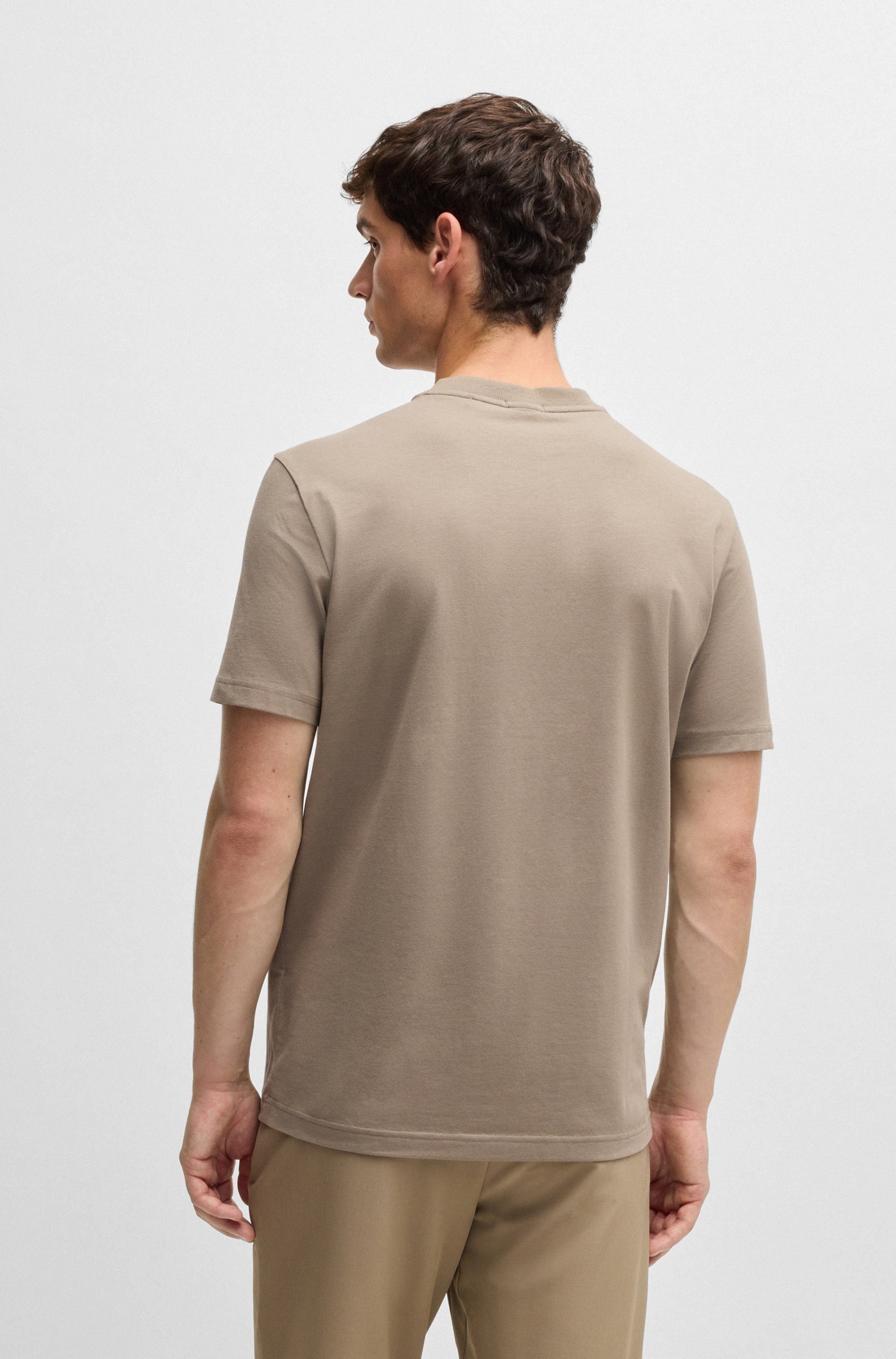 BOSS GREEN Rundhalsshirt Tee mit gummiertem günstig online kaufen