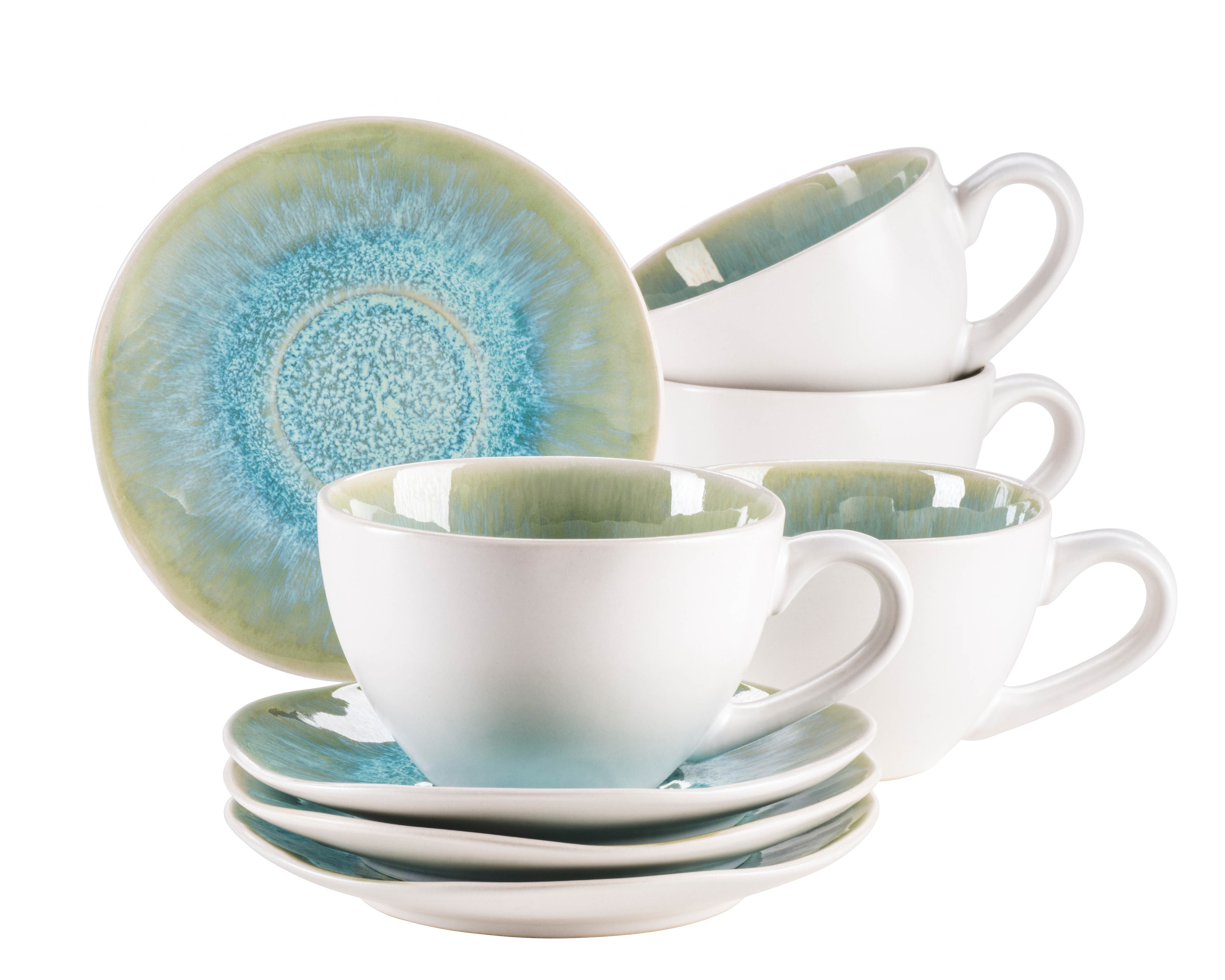 MÄSER Tasse FROZEN, Tassen-Set, Steinzeug, 8-tlg., Steinzeug