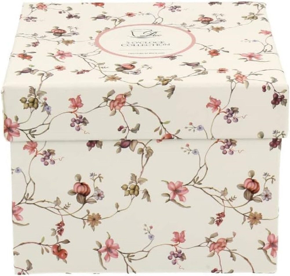 DUO Porcelain Collection Becher Duo Porzellan Tasse, Fass, Mug, Barrel, Fassbecher Motiv, 1-tlg., Porzellan SAFA, Blumen Klassiker Kollektion, Tee-Kaffeetasse Geschenke / Sommer, Frühling, Herbst, Winter