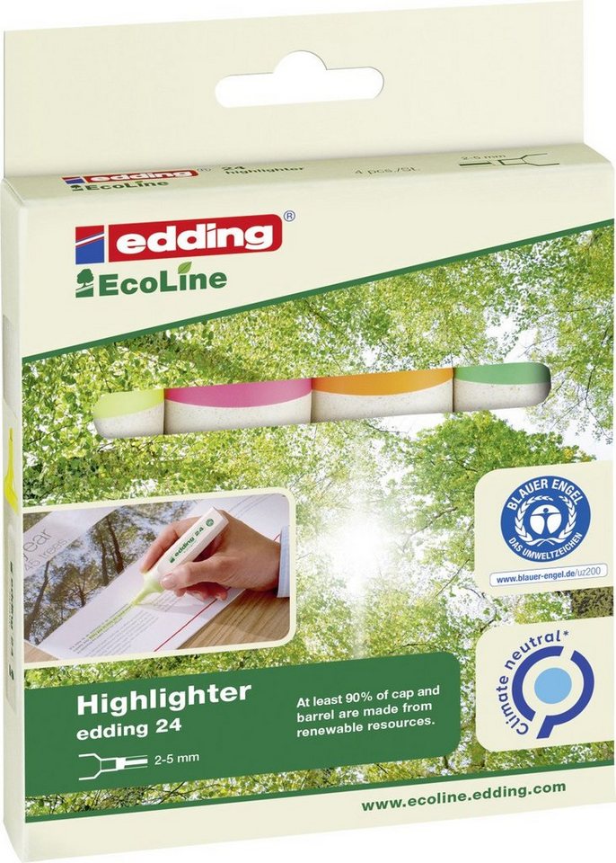 Thumbnail - edding Bastelfilz edding Highlighter e-24/4 Eco Line
