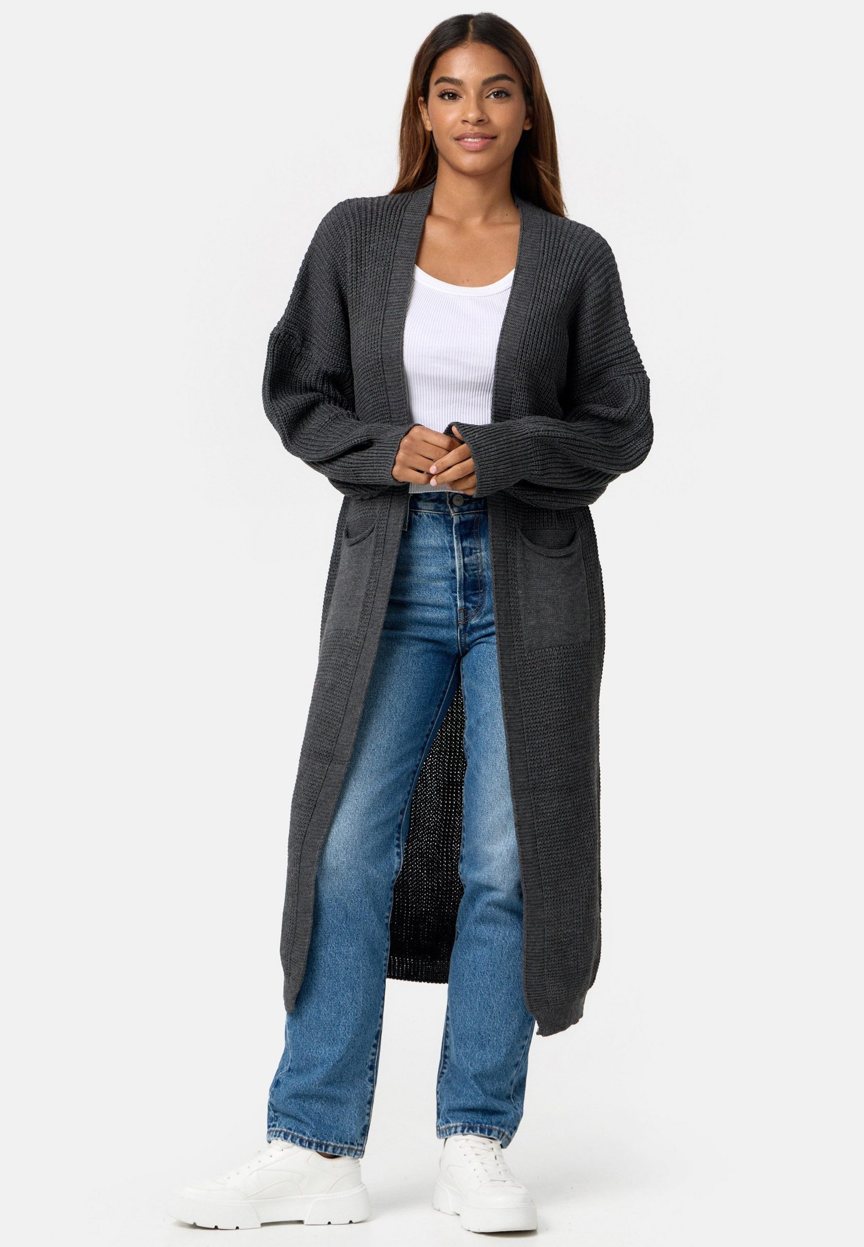 Worldclassca Longstrickjacke Worldclassca Strickjacke Cardigan Strickmantel Winter Pullover Lang Neue Kollektion - Stilvolle und gemütliche Strickmode für Damen