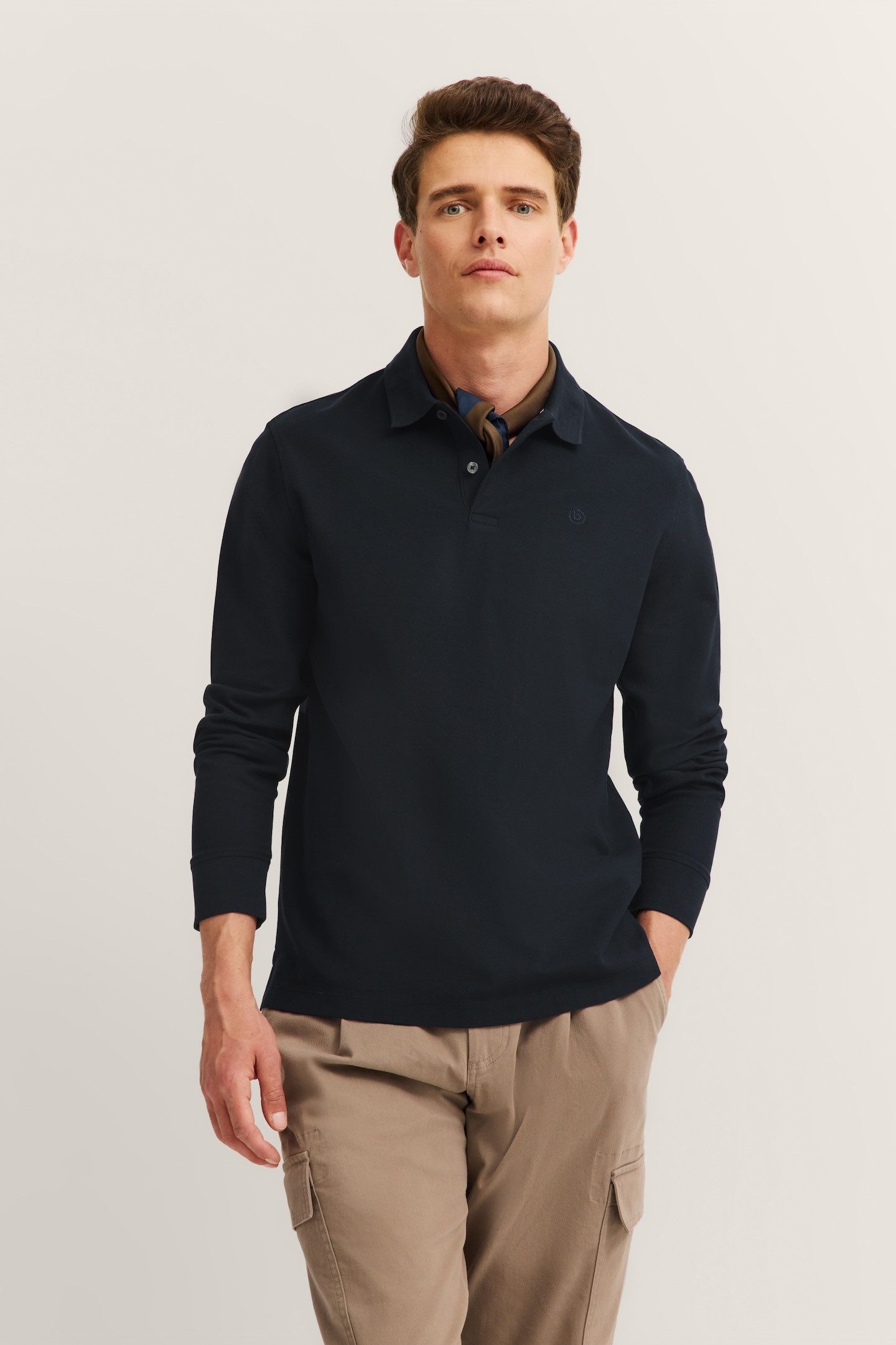 bugatti Langarm-Poloshirt Modern Fit aus reiner günstig online kaufen