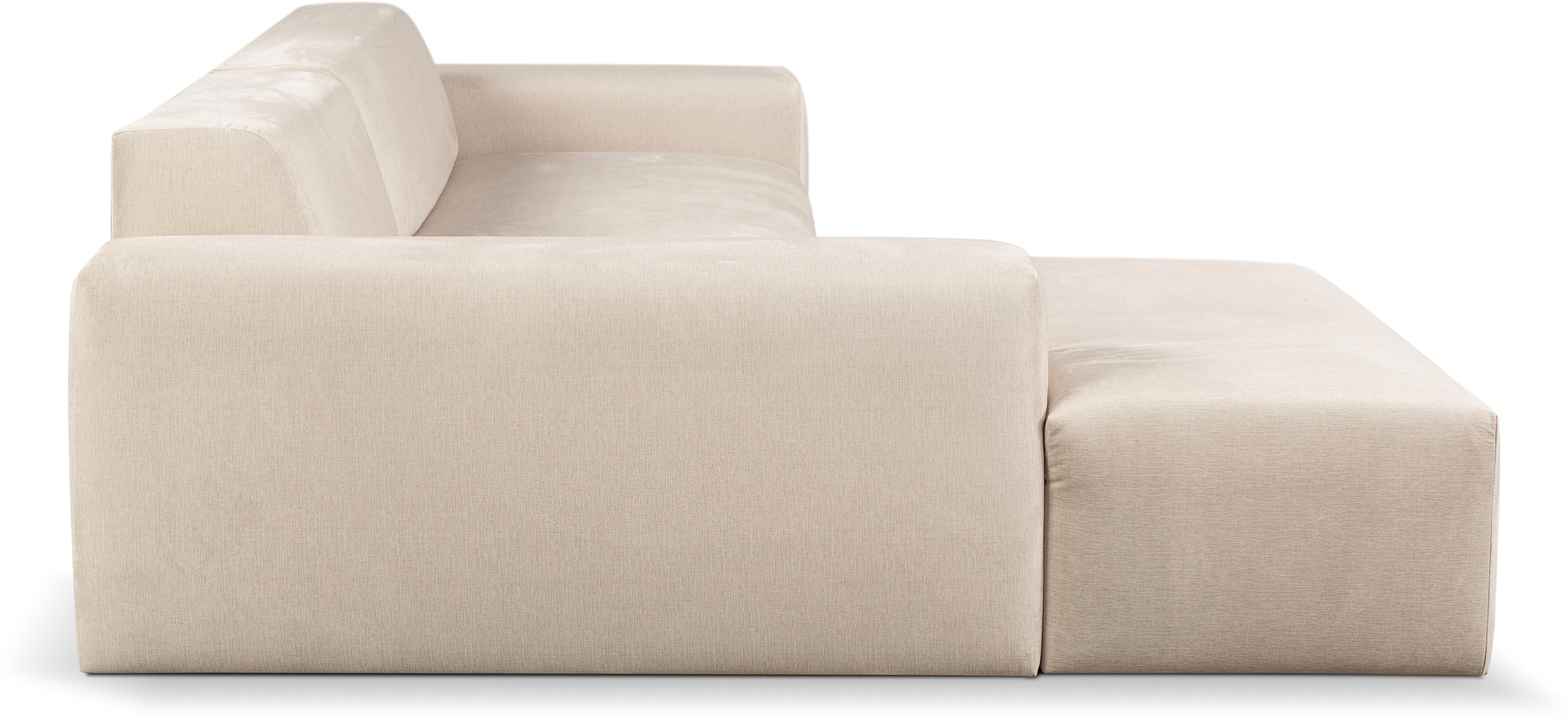 Ecksofa Zeus, Ecksofa urbaner weichem Cord Optik Curvy in Trend WERK2 mit