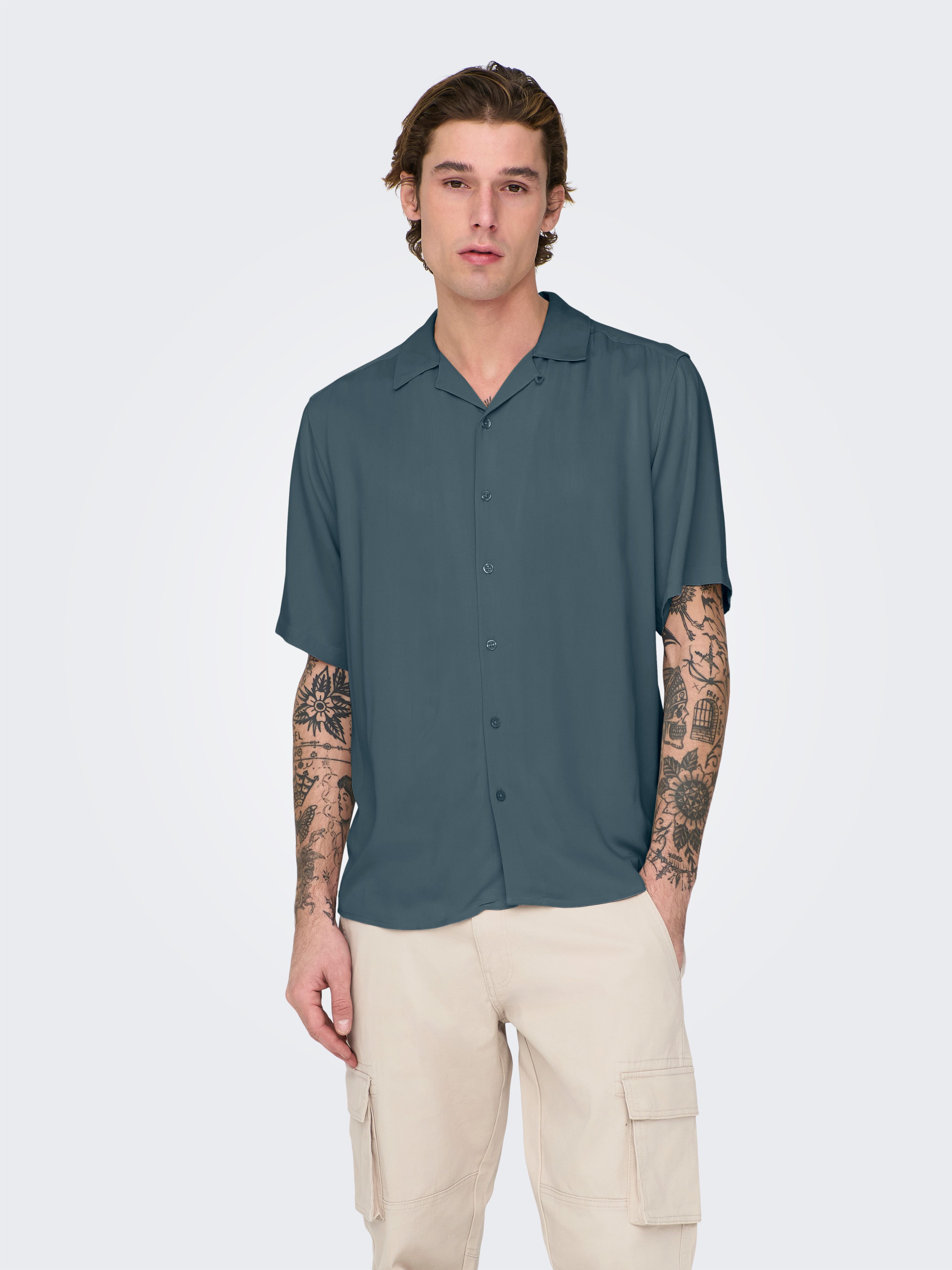 ONLY & SONS Kurzarmhemd ONSDASH LIFE REG VISC RES SS SHIRT günstig online kaufen