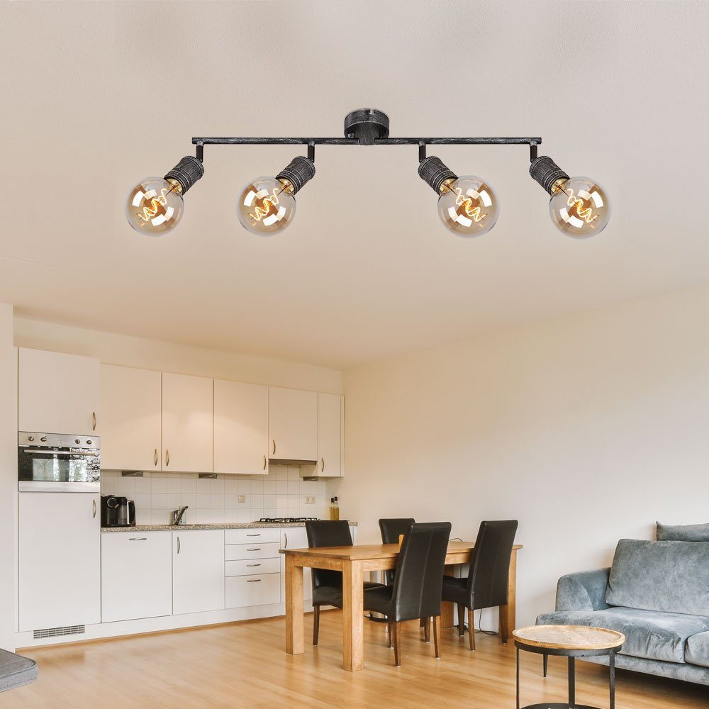 Wohnzimmerlampe etc-shop beweglich Leuchtmittel LED Spotstrahler 4 Deckenspot, inklusive, Deckenstrahler nicht Deckenleuchte