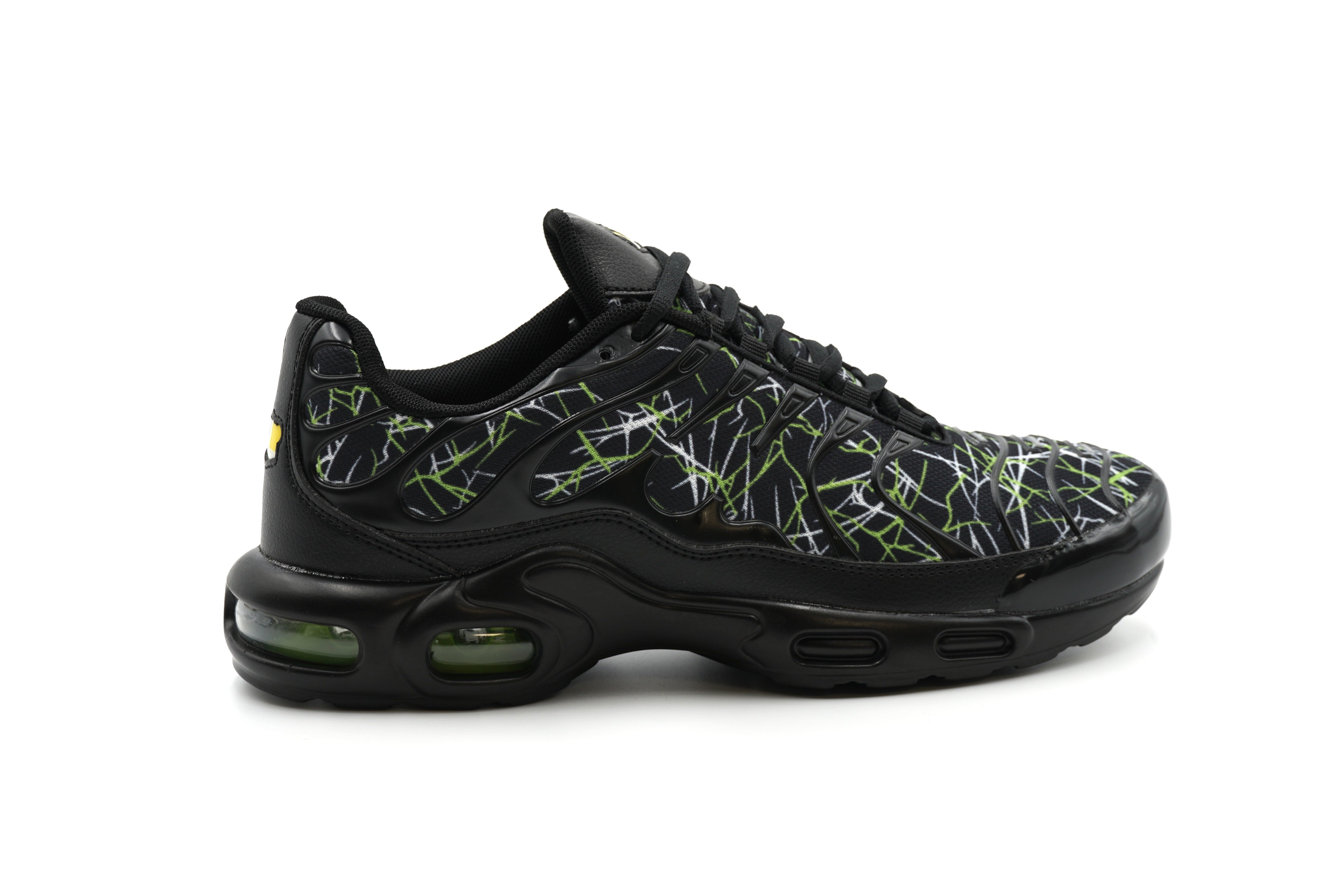 Sonderpostendiscount Herrensneaker K53 Black/White/Green mit Luftpolster Sneaker gedämpfte Sohle