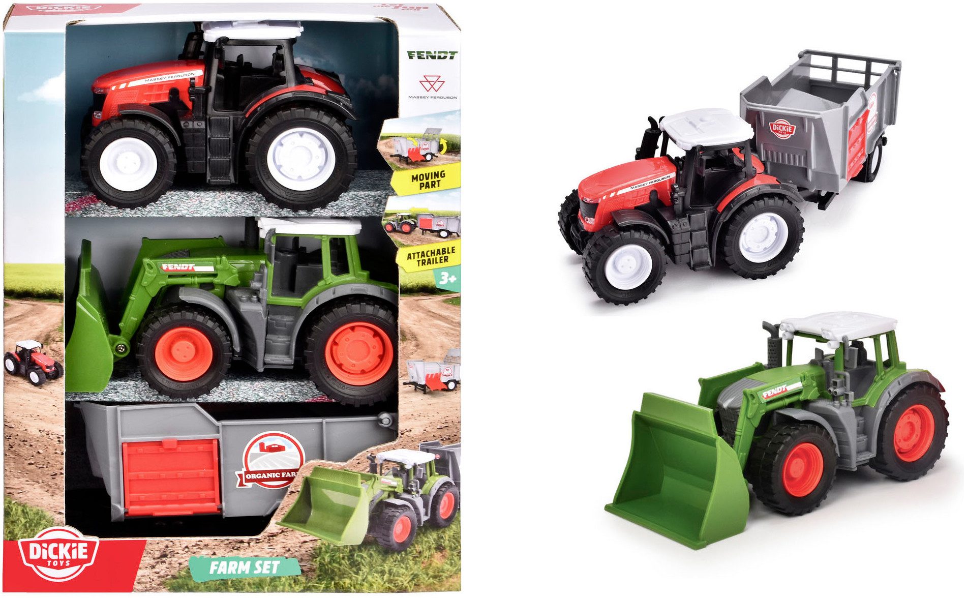 Dickie Toys Spielzeug-Traktor Farm Set, (Set, 3-tlg) günstig online kaufen