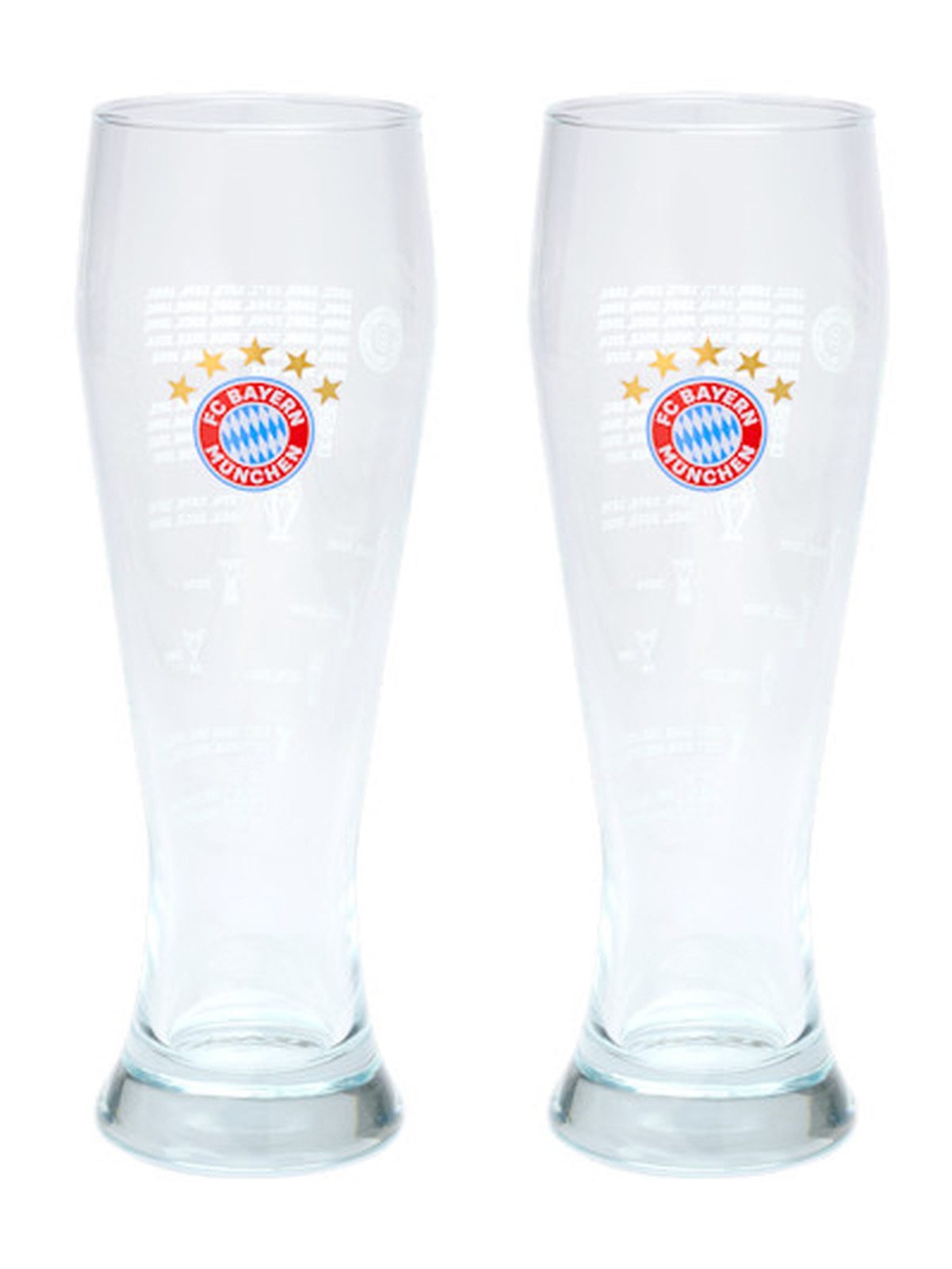 Bierglas FC Bayern Weißbierglas Erfolge 2er-Set