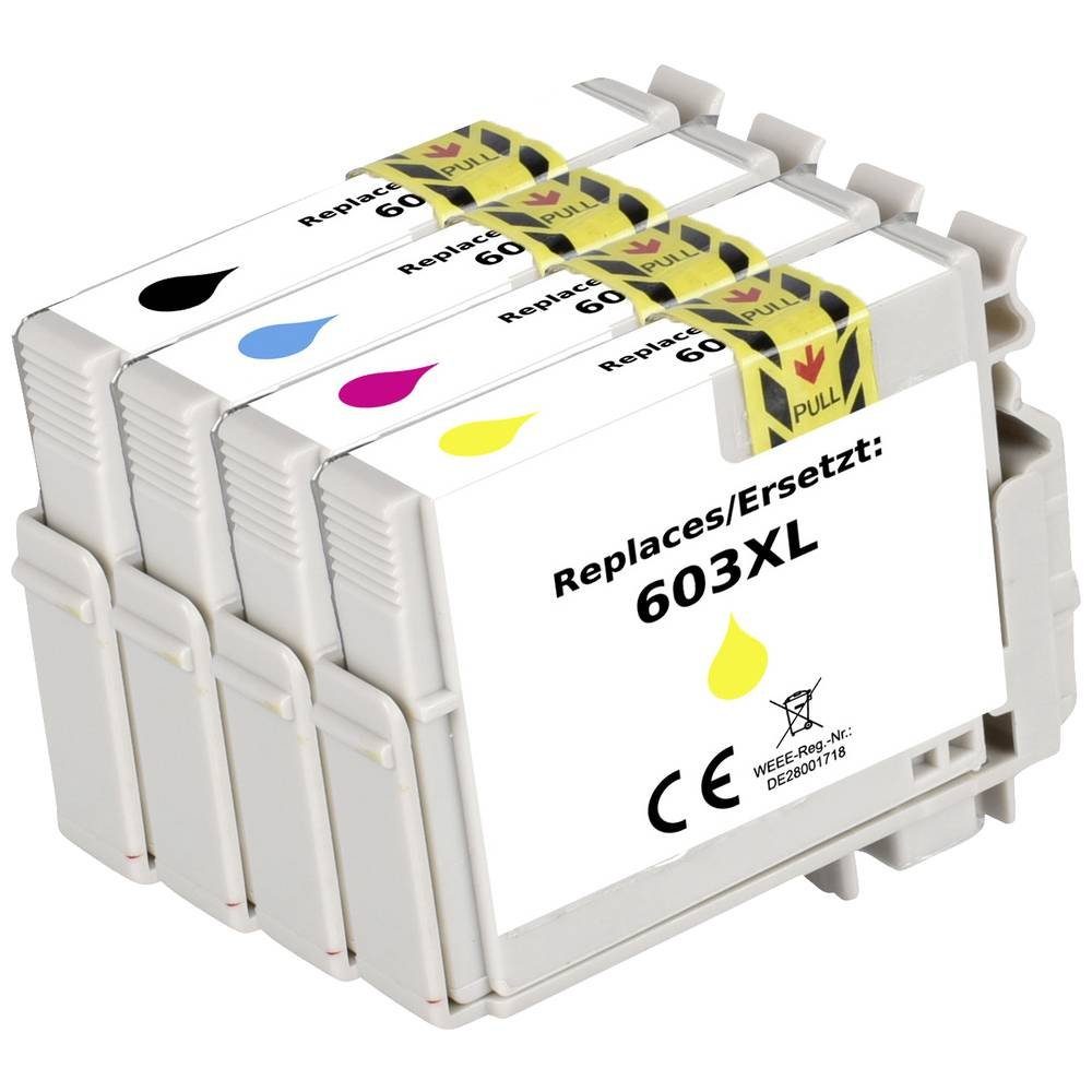 Renkforce Tinte ersetzt Epson 603, T03U5, T03U1, T03U2, T03U3, T03U4 RF-5655902 Tintenpatrone