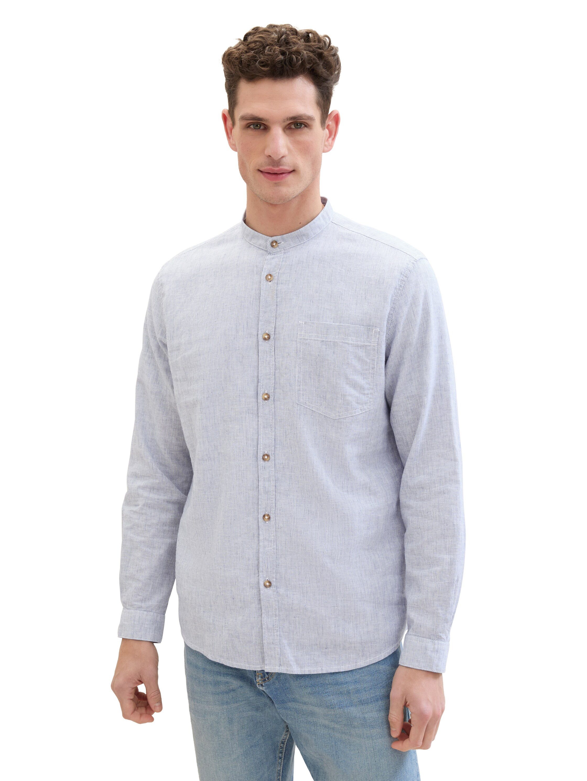 TOM TAILOR Langarmhemd mit Streifenmuster günstig online kaufen